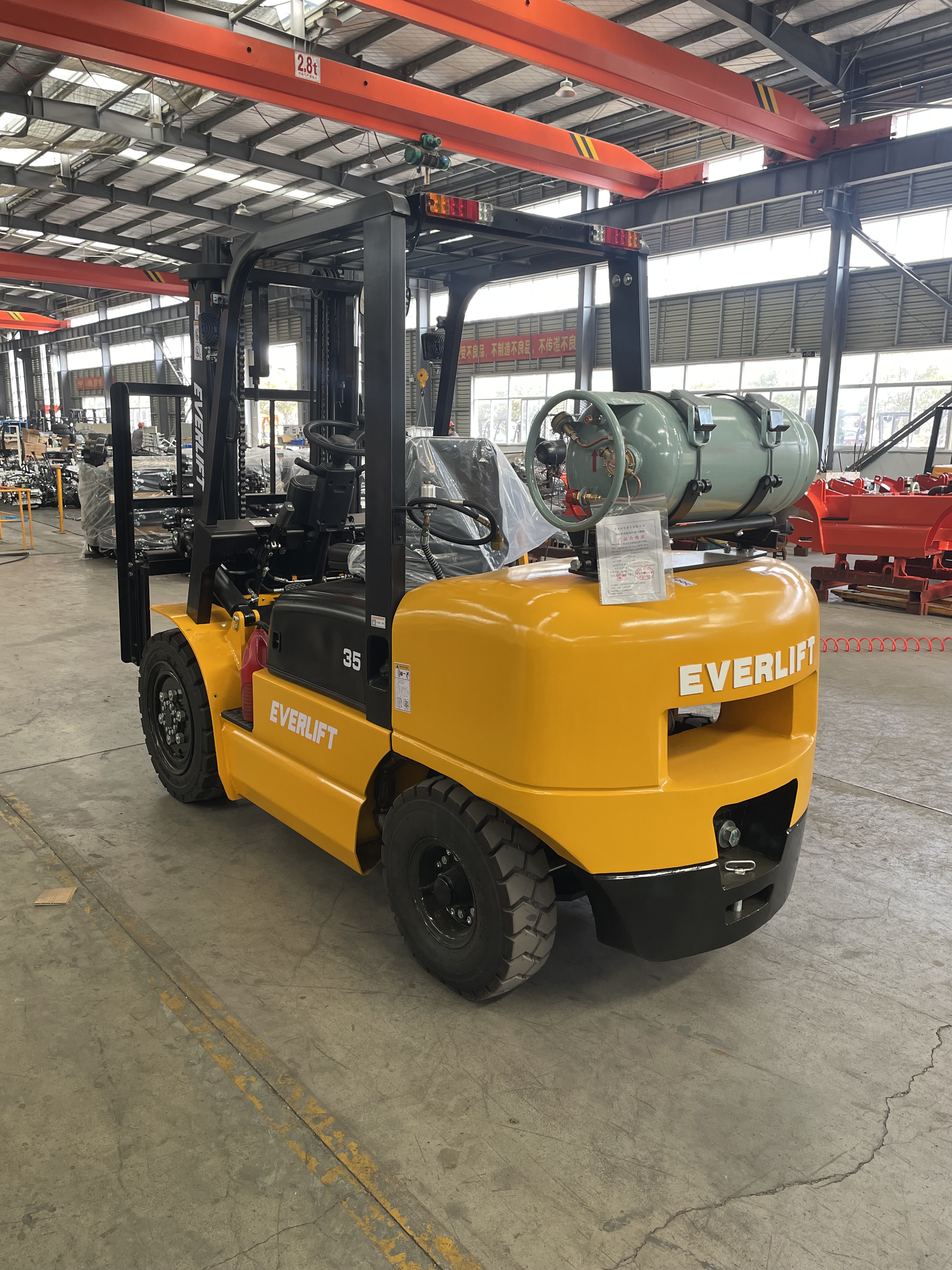 Everlift 3,5 тонны 3-тонный вилочный погрузчик с пропаном, сжиженным нефтяным газом, бензиновый вилочный погрузчик
