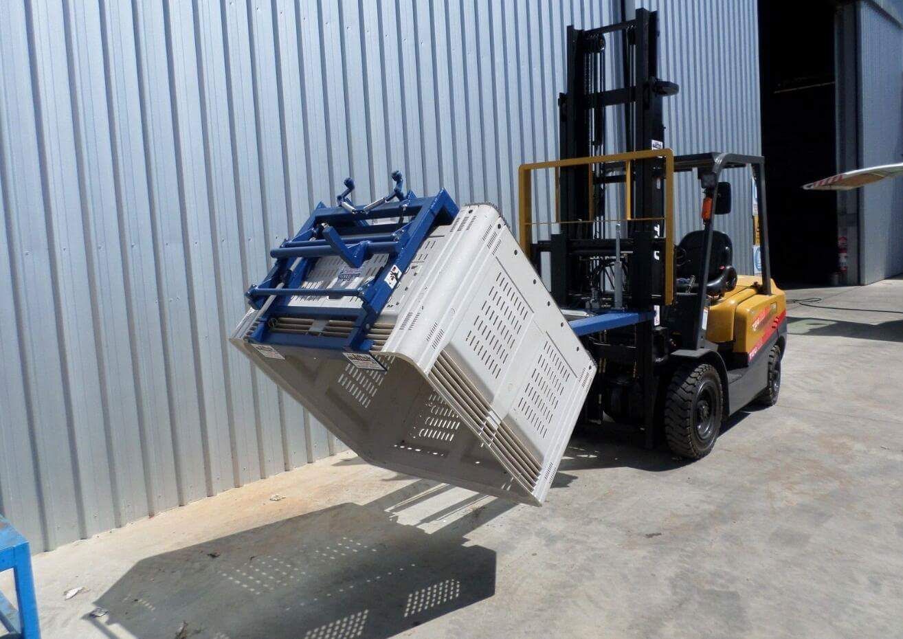Навесное оборудование и детали для вилочного погрузчика Bin Tipper от Everlift