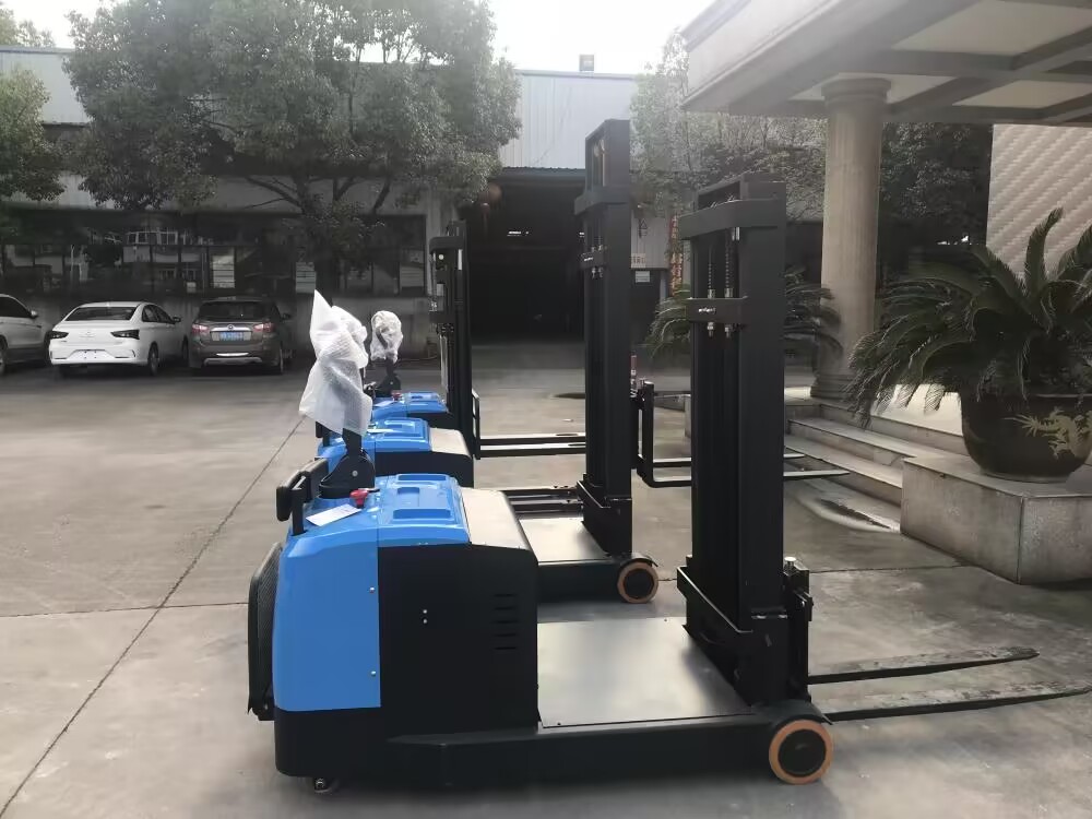 Электрический штабелер с противовесом Everlift 800 кг, двухступенчатый подъемник с мачтой, электрический штабелер, заводская цена, цена на электрический штабелер