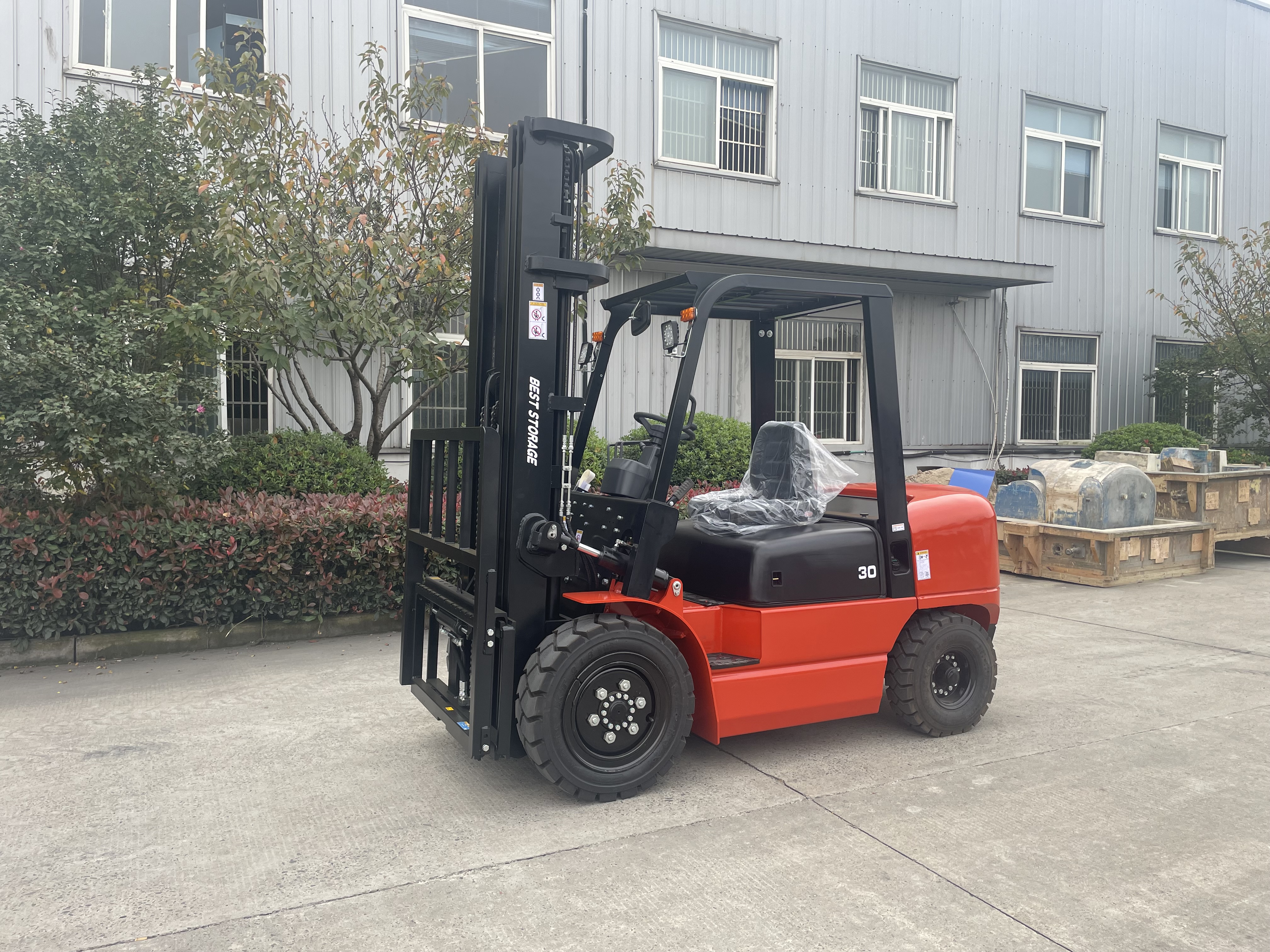 Вилочный погрузчик FD30 Everlift Дизельные вилочные погрузчики Цена 2500 кг 3000 кг 3500 кг 3-6 м Триплексная мачта Бензиновые вилочные погрузчики со сжиженным газом Твердые шины Боковой сдвиг