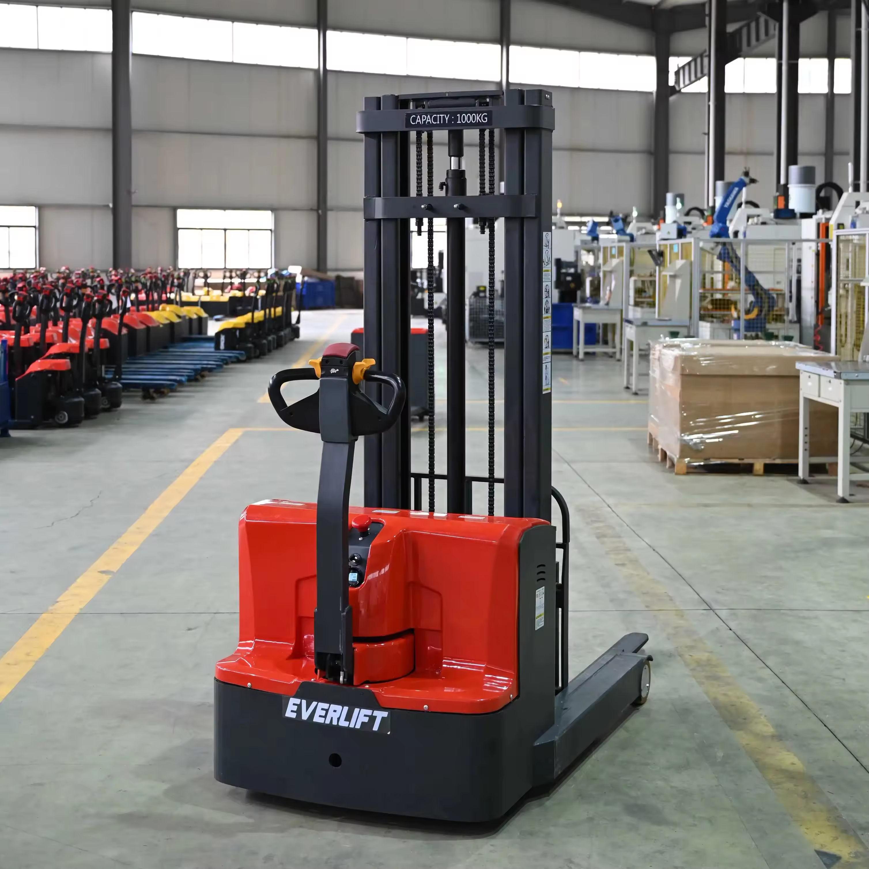 Лидер продаж Everlift, штабелер для поддонов, портативный вилочный погрузчик, штабелер, ричтрак, вилочный погрузчик, цена 1000 кг, 1 тонна, штабелер, бесступенчатый подъем